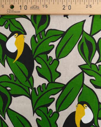 Tissu Effet Lin Jungle - Oeko-Tex -  Mercerine