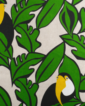 Tissu Effet Lin Jungle - Oeko-Tex -  Mercerine
