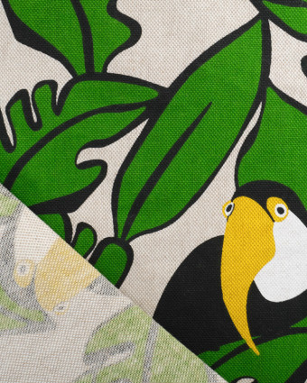 Tissu Effet Lin Jungle - Oeko-Tex -  Mercerine