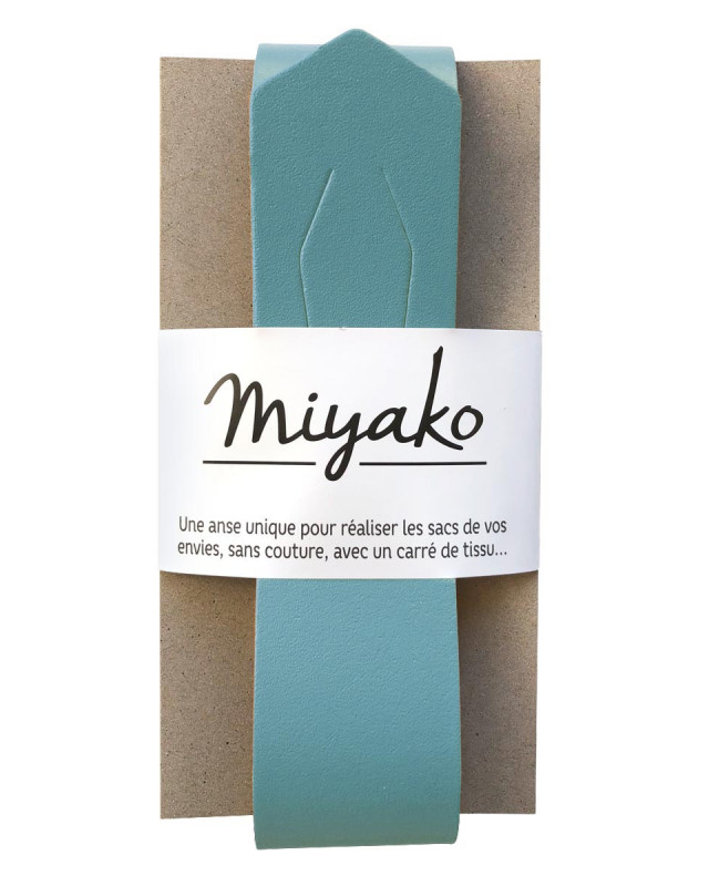 Anse en Cuir 50x4cm - Bleu Orage - Miyako - Mercerine