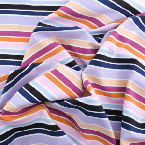 Tissu Jersey Rayures Colorées - Poppy Design - Mercerine