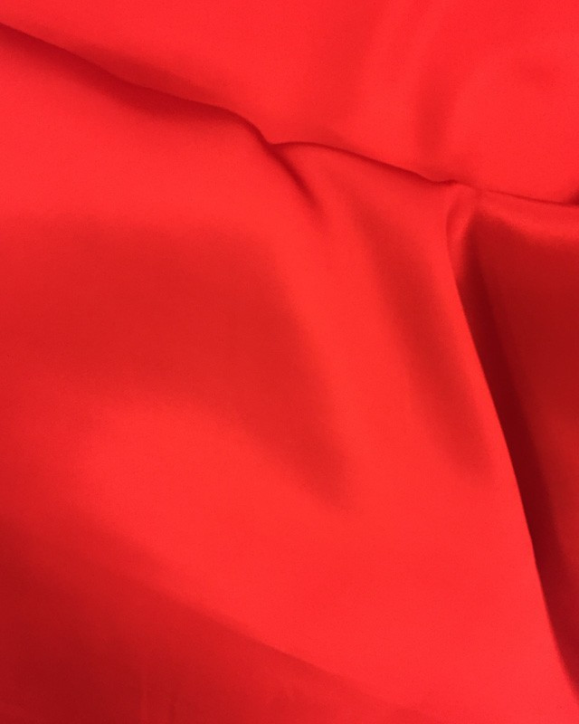 Satin de soie rouge Alicia x10cm