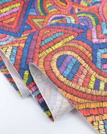 Toile Transat Joli Motif Ethnique Multicolore - Mercerine