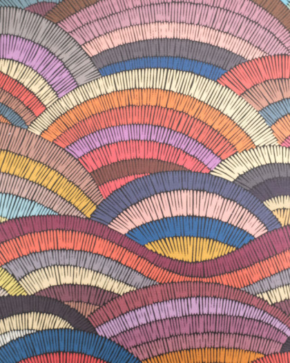 Tissu Extérieur Dralon Motif Ethnique Vague Coloré - Mercerine