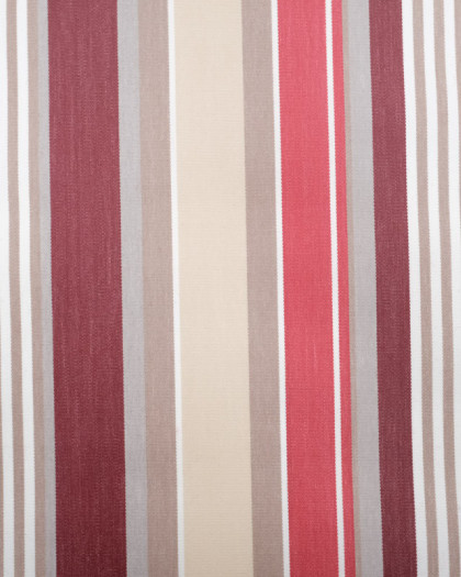 Tissu Extérieur Dralon Rayures Bordeaux - Mercerine