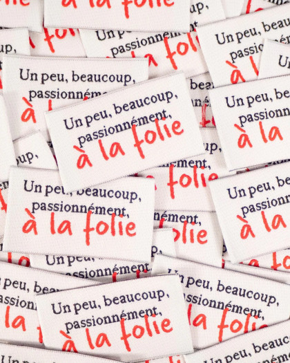 Etiquettes Tissées Ikatee Un peu, beaucoup, passionnément - Mercerine