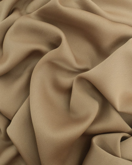 Tissu Crêpe Envers Satin Kaki - Mercerine