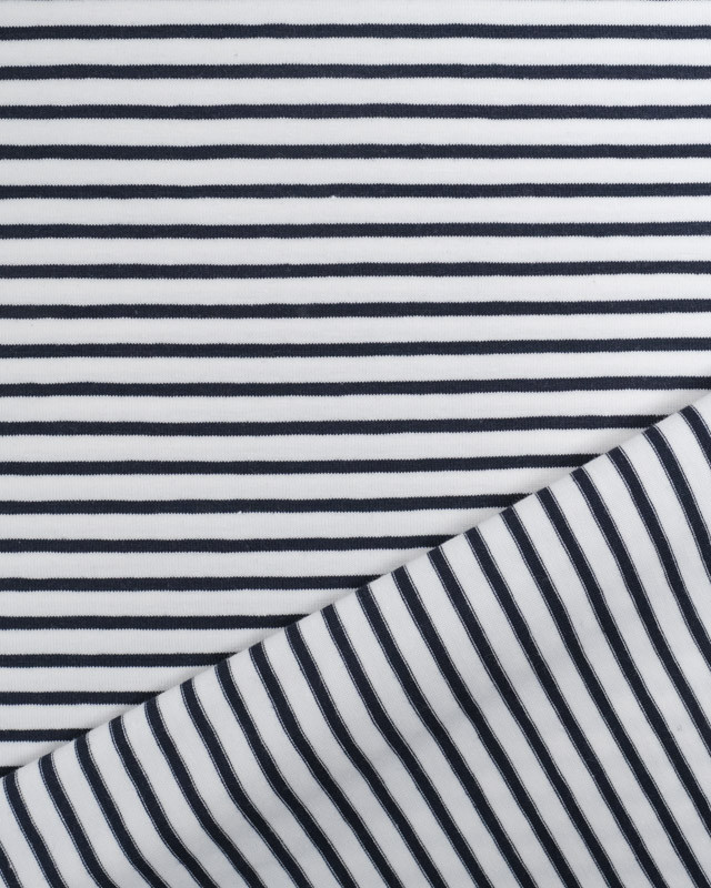 T-shirt basique col bateau - marine rayé - Kiabi - 5.00