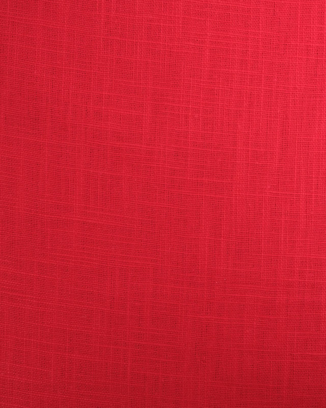 Tissu Lin Lavé Rouge  - Mercerine