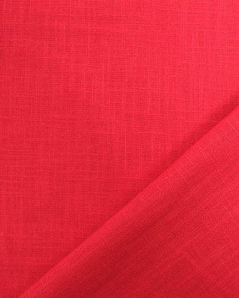 Tissu Lin Lavé Rouge  - Mercerine