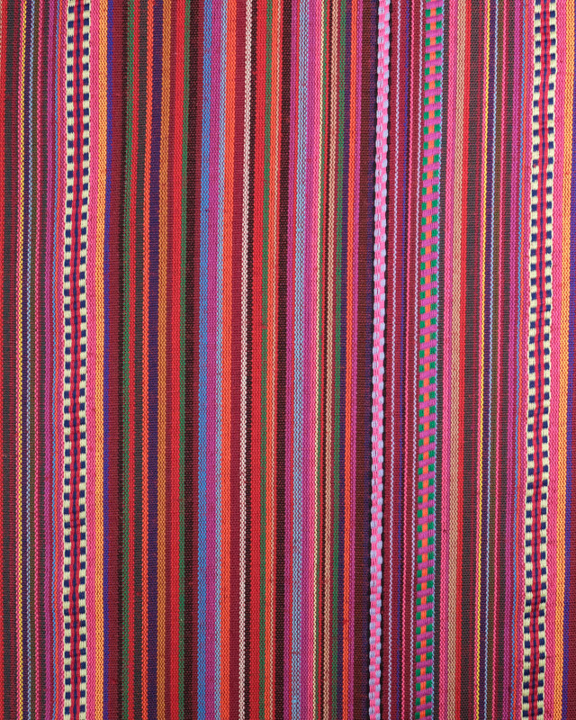 Tissu Mexicain Multicolore Bordeaux  - Mercerine