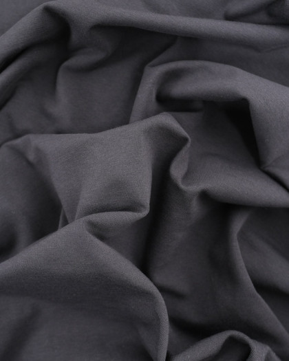 Tissu Jersey Coton Uni Noir