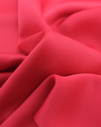 Tissu Crêpe Envers Satin Framboise - Mercerine