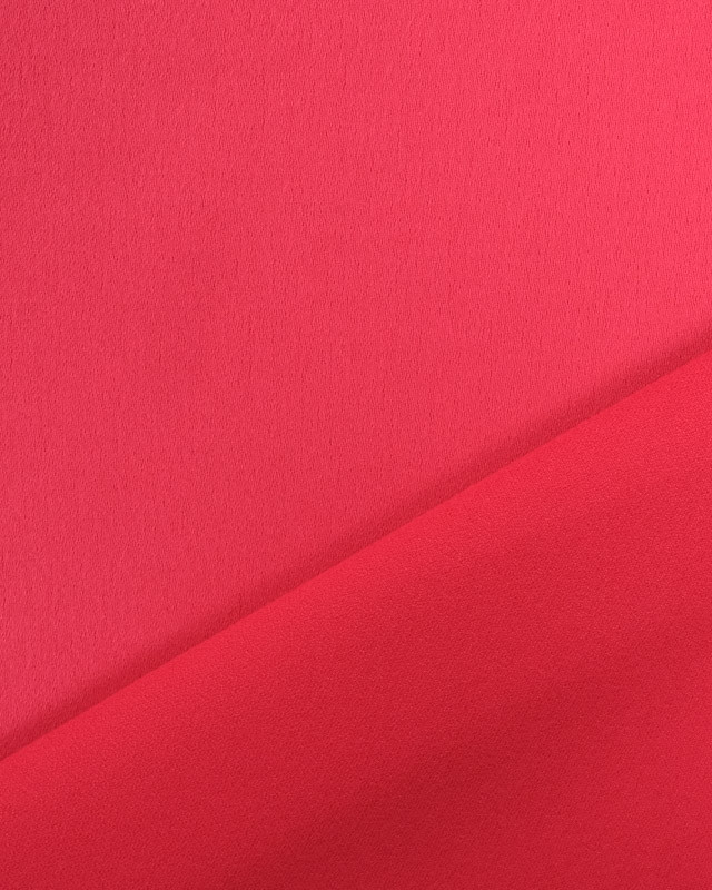 Tissu Crêpe Envers Satin Framboise - Mercerine