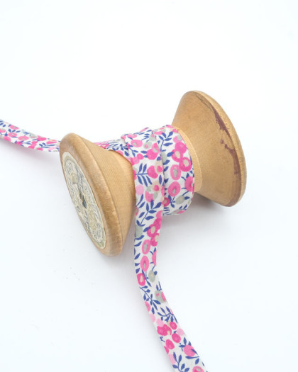 Biais Liberty Fabrics Wiltshire Bud rose  - Mercerine