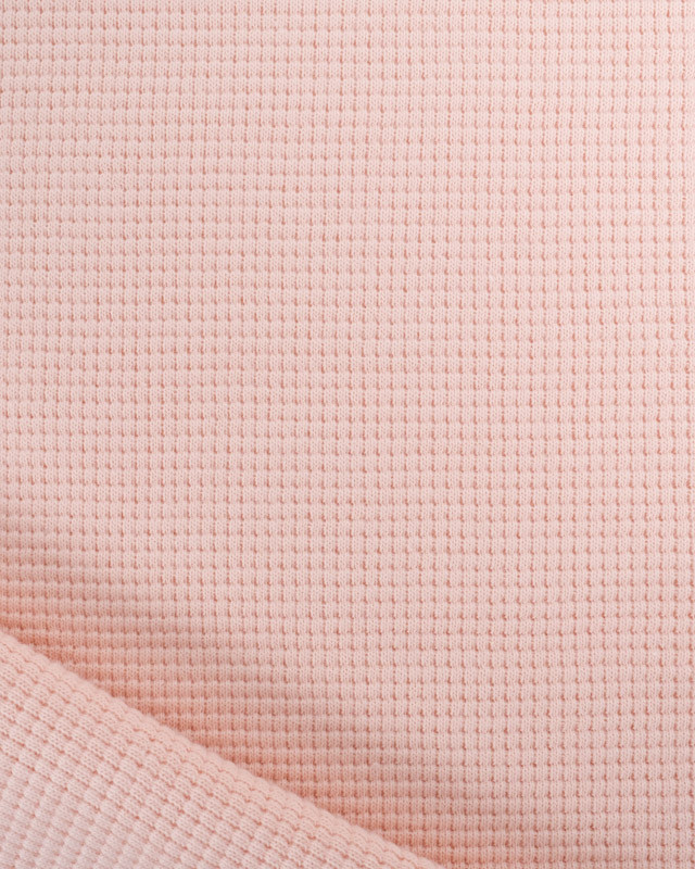 Maille Nid d'Abeille Rose Clair - Oeko-Tex-  Mercerine