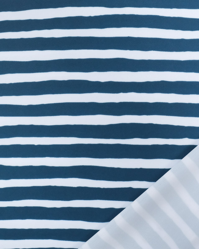 Tissu Maillot de Bain Marinière - Oeko-Tex-  Mercerine