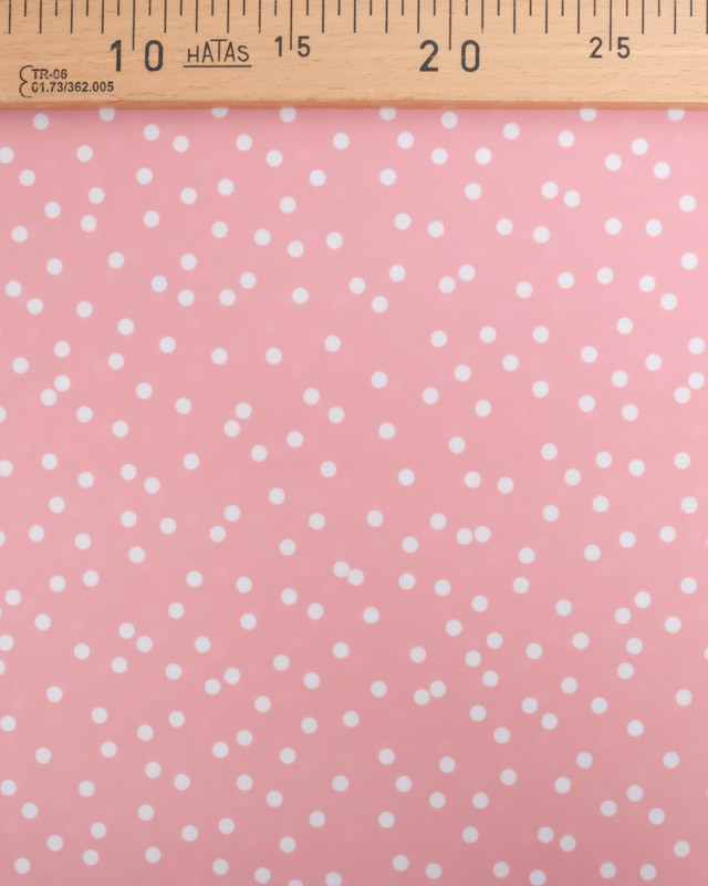 Tissu Maillot de Bain Rose Pois Blanc  - Oeko-Tex  -  Mercerine