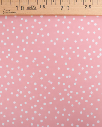 Tissu Maillot de Bain Rose Pois Blanc  - Oeko-Tex  -  Mercerine