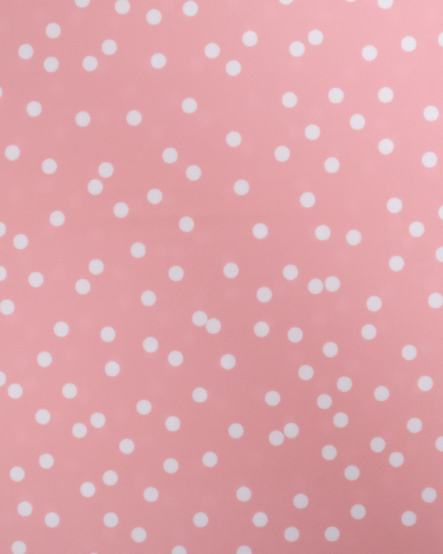 Tissu Maillot de Bain Rose Pois Blanc  - Oeko-Tex  -  Mercerine