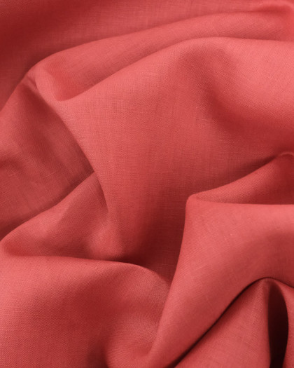 Tissu pur lin marsala - Mercerine