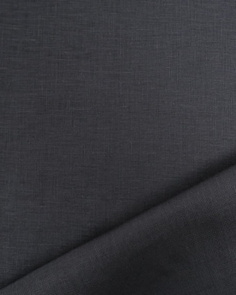 Tissu 100% lin noir - Tissus en ligne - Mercerine