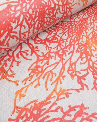 Toile Enduite Calédonie Rouge - Mercerine