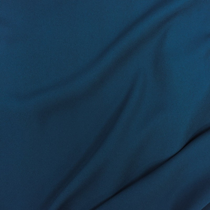 Tissu crêpe envers satin bleu gris Cristina x10cm -  Mercerine