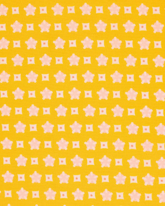 Coupon Coton Enduit Petit Pan Elytis Jaune 50x70cm - Oeko-Tex - Mercerine