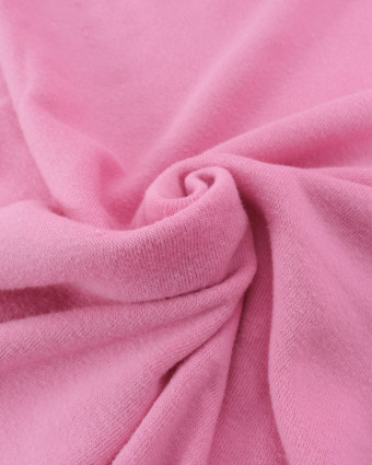 Tissu Jersey Envers Eponge Rose Bonbon - Mercerine
