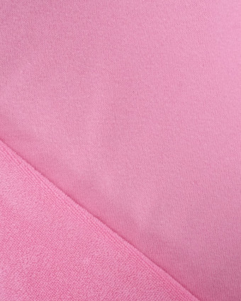 Tissu Jersey Envers Eponge Rose Bonbon - Mercerine