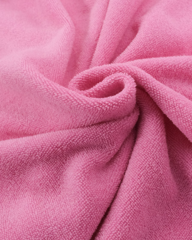 Tissu Jersey Envers Eponge Rose Bonbon - Mercerine