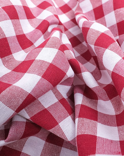 Tissu Vichy Bordeaux Menorca - 280 cm - Oeko-Tex - Mercerine