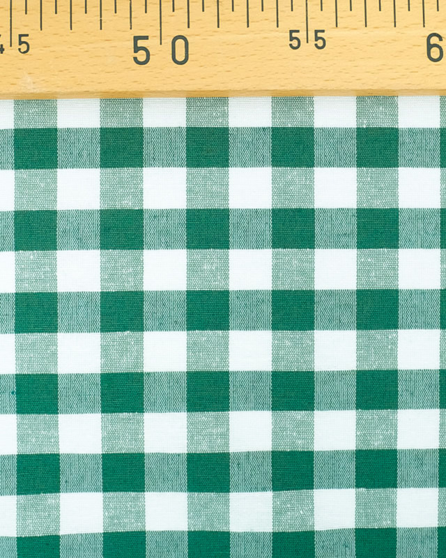Tissu Vichy Vert Bouteille Menorca - 280 cm - Oeko-Tex - Oekotex