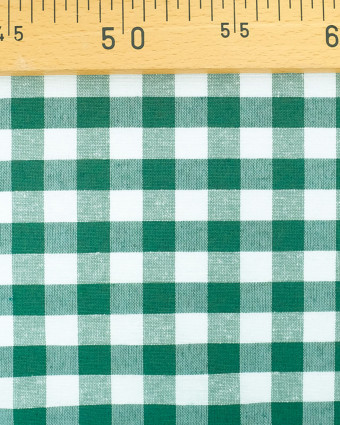 Tissu Vichy Vert Bouteille Menorca - 280 cm - Oeko-Tex - Oekotex