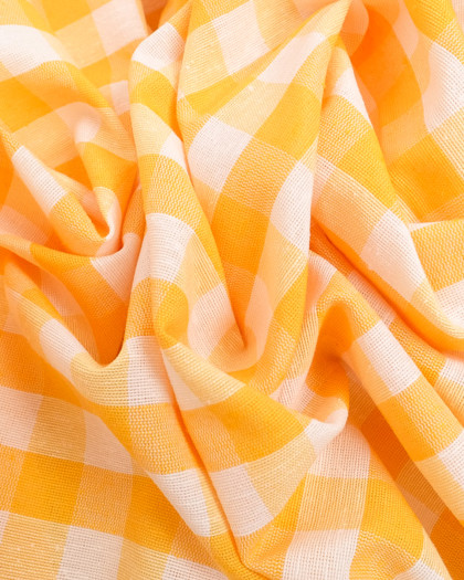 Tissu Vichy Jaune Menorca - 280 cm - Oeko-Tex - Mercerine