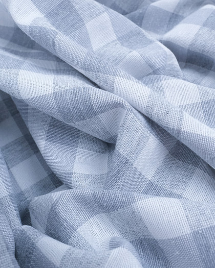 Tissu Vichy Gris Clair Menorca - 280 cm - Oeko-Tex - Mercerine