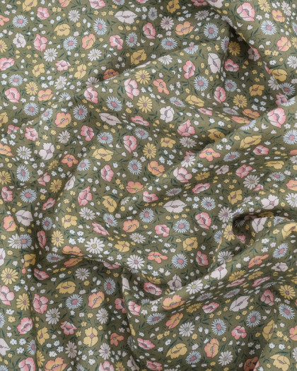 Tissu Liberty Fabrics@  Veronica C Kaki - Mercerine