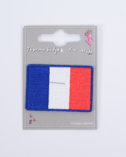 Ecusson Thermocollant Petit Drapeau Français Brodé  - Mercerine