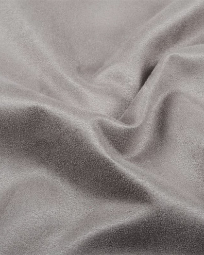 Tissu Velours Microfibre Ameublement Gris - Mercerine
