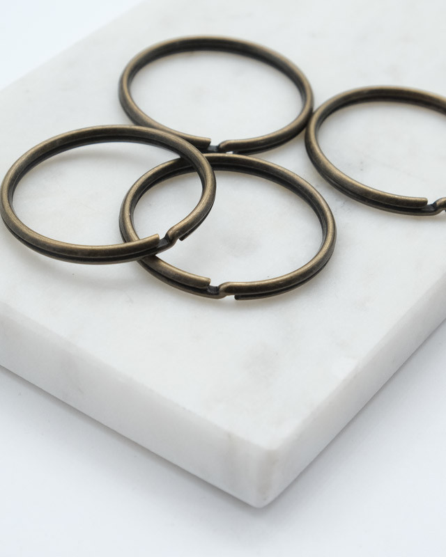 Lot De 10 Anneaux De Porte-clés Fendus En Nickel - Diamètre 50 Mm, Idéal Pour Ranger Et Organiser Vos Clés