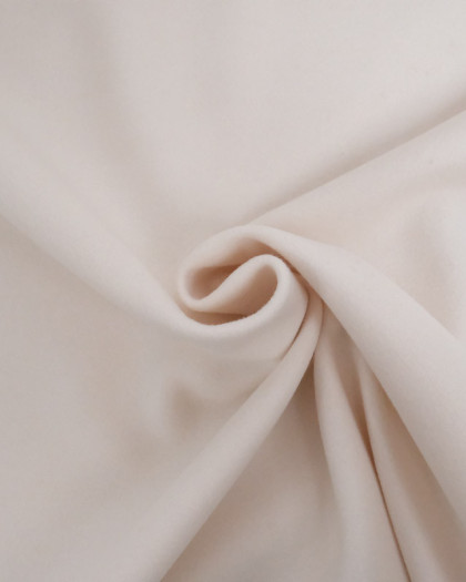 Tissu Manteau Uni Blanc Cassé - Mercerine