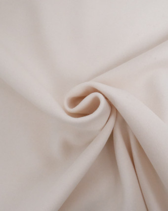 Tissu Manteau Uni Blanc Cassé - Mercerine