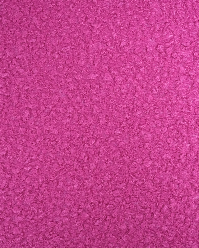 Tissu Bouclette Doux Fuchsia - Mercerine