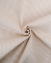 Tissu Velours Grosses Côtes Ecru - Armand