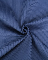 Tissu Velours Grosses Côtes Indigo - Armand