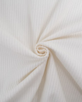Tissu Velours Côtelé Stretch Blanc - Maé