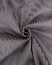 Tissu Velours Côtelé Stretch Gris - Maé