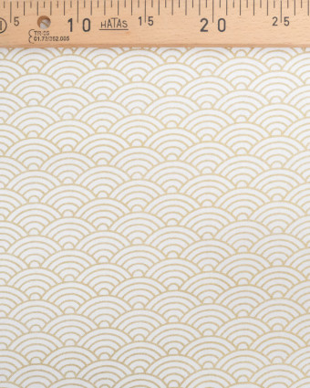 Tissu Coton Eventail Lurex Ecru - Mercerine