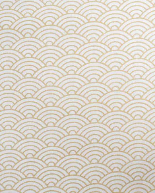 Tissu Coton Eventail Lurex Ecru - Mercerine